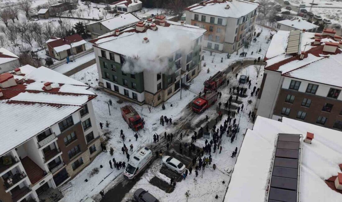 Elazığ’da bir apartman dairesinde çıkan yangında dumandan etkilenen 11 kişi