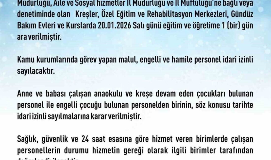Elazığ’da dün başlayan ve bugün akşam saatlerine kadar etkisini sürdüren