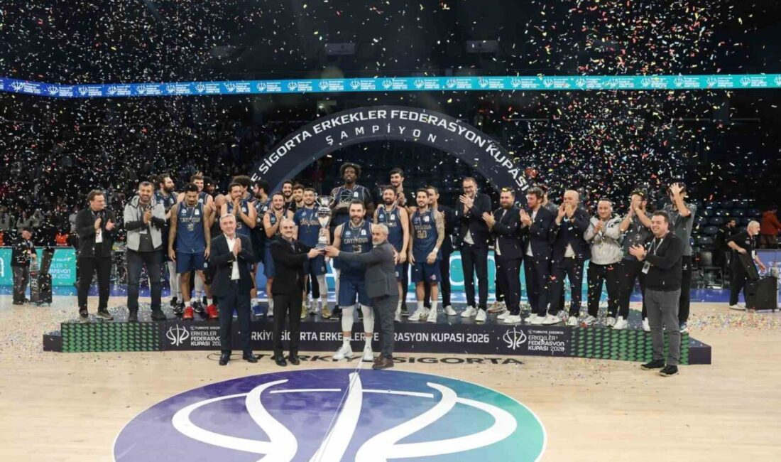 Basketbol Erkekler Federasyon Kupası final maçında Konya Büyükşehir Belediyesi’ni 70-52