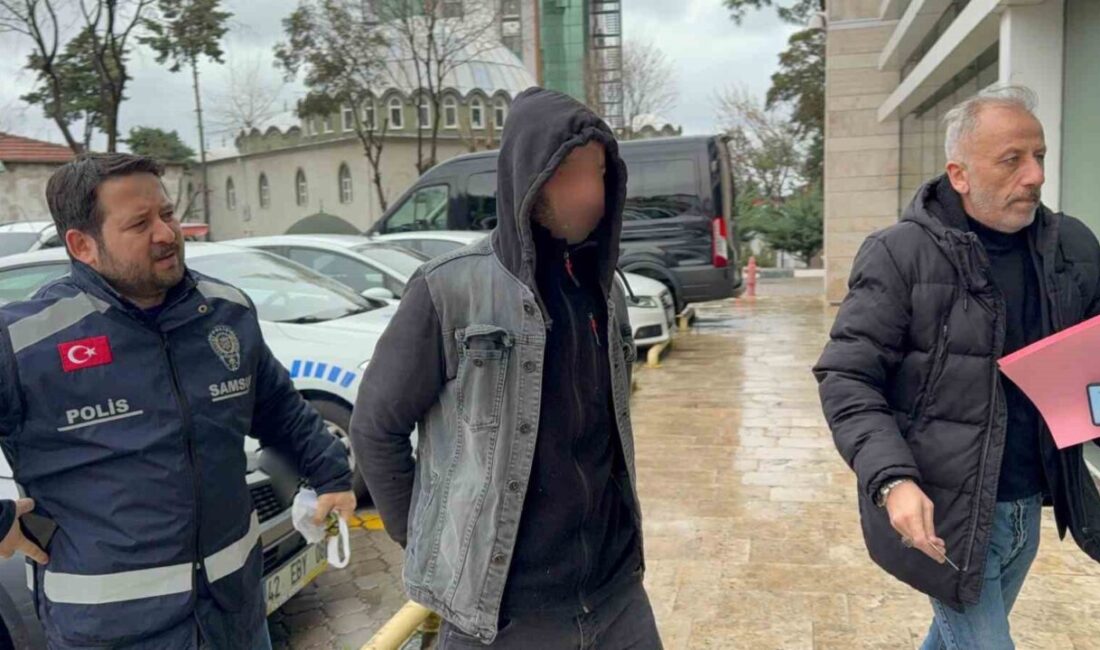 Samsun’un İlkadım ilçesinde eşini tehdit ve hakaret ettiği gerekçesiyle gözaltına