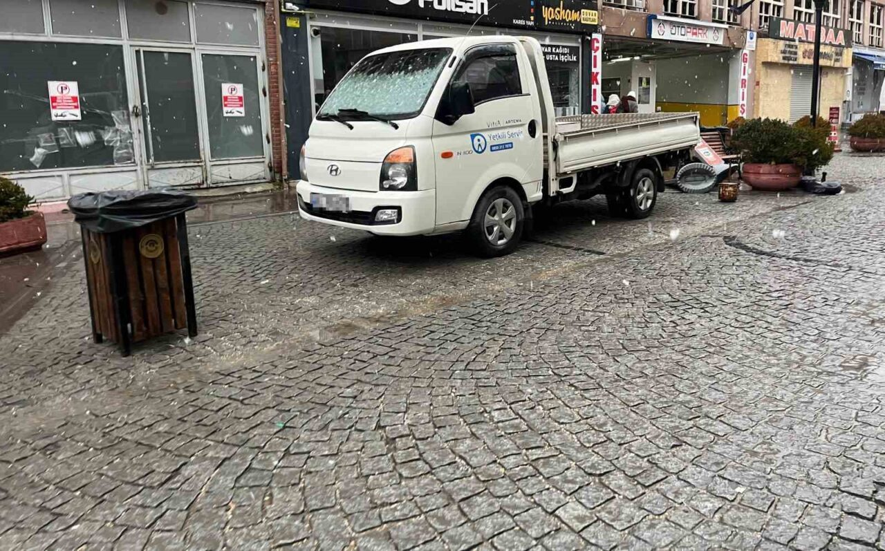 Eskişehir’de bir kamyonet sürücüsü, üç araçlık park alanına tek başına