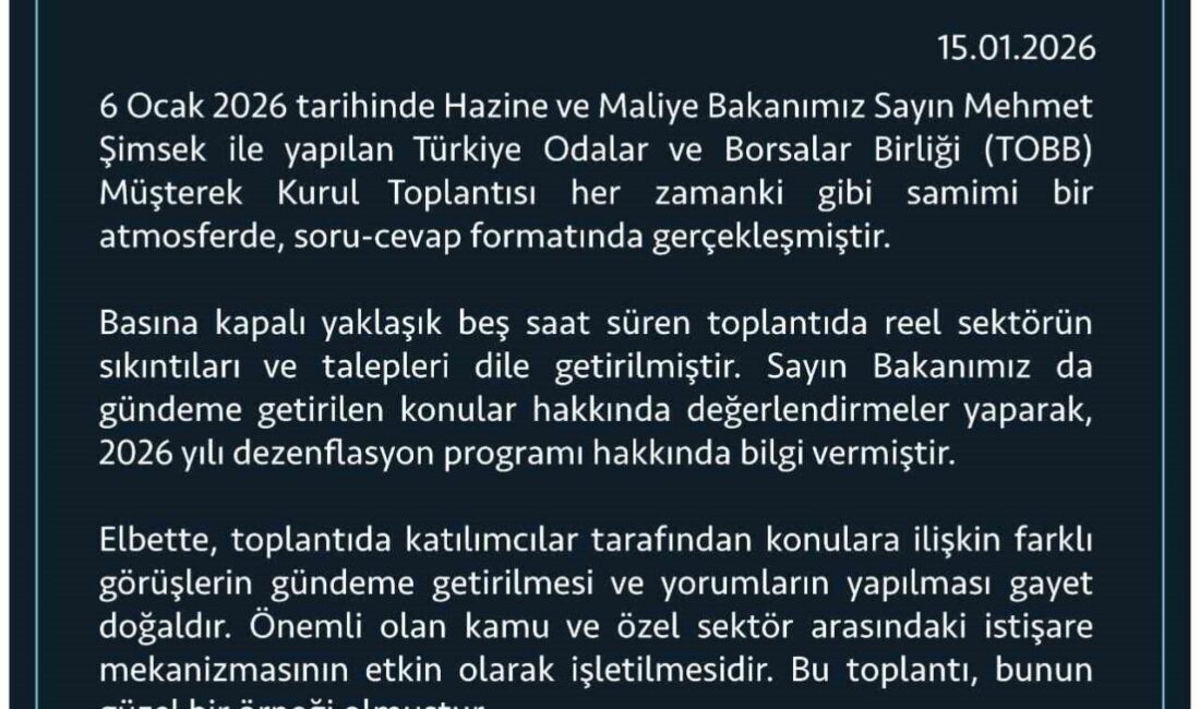 Türkiye Odalar ve Borsalar Birliği (TOBB), Hazine ve Maliye Bakanı