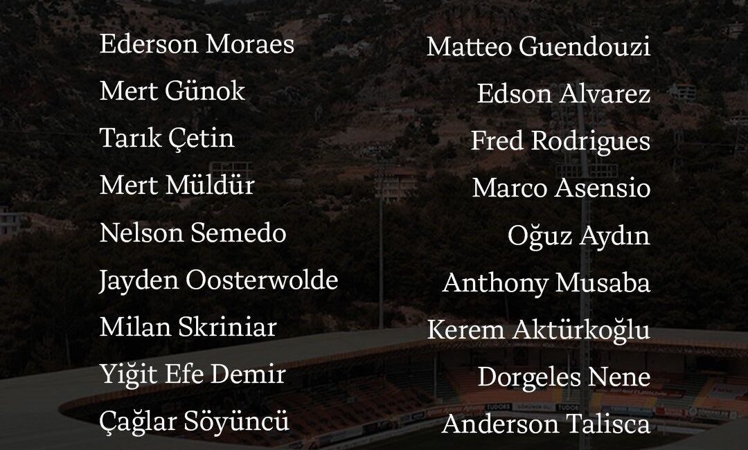 Trendyol Süper Lig’in 18. haftasında Corendon Alanyaspor’a konuk olacak Fenerbahçe’de