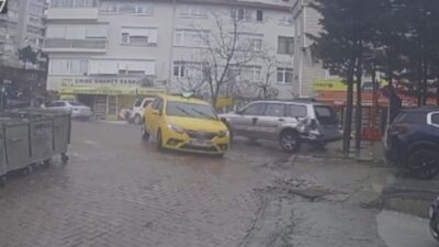 İstanbul’un Beşiktaş ilçesinde, iddiaya göre fren yerine gaza basan sürücü,
