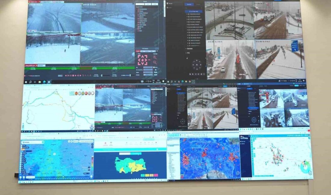 Son yılların en yoğun kar yağışlarını alan Gaziantep’te ulaşımın aksamaması