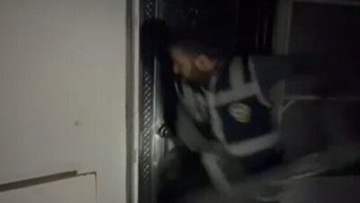 Gaziantep’te polis ekipleri tarafından bir eve yapılan baskında, evin bodrum