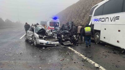 Gaziantep’te yoğun sis nedeniyle 8 aracın karıştığı zincirleme kazada 2