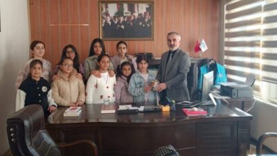 Aydın’ın Germencik ilçesinde 11-14 yaş grubu öğrenciler, Gazze’deki mazlumlara ulaştırılmak