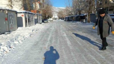 Adıyaman’ın Gölbaşı ilçesinde kar yağışının ardından etkili olan dondurucu soğuklar