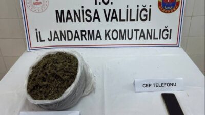 Manisa’nın Gördes ilçesinde jandarma ekipleri tarafından düzenlenen operasyonda 2 kilo