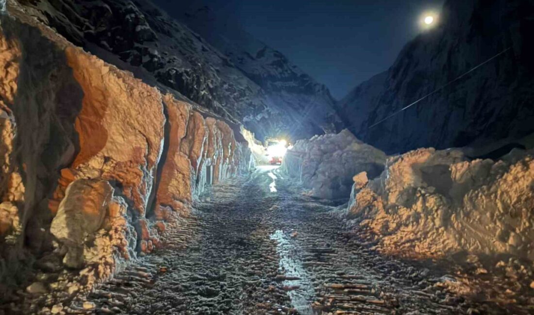 Hakkari’de iki ayrı çığın düşmesi sonucu ulaşıma kapanan Hakkari-Van karayolu,