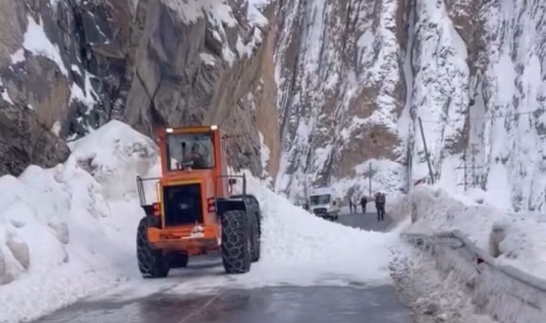 Hakkari-Yüksekova kara yoluna çığ düştü. Edinilen bilgiye göre, sabah saatlerinde