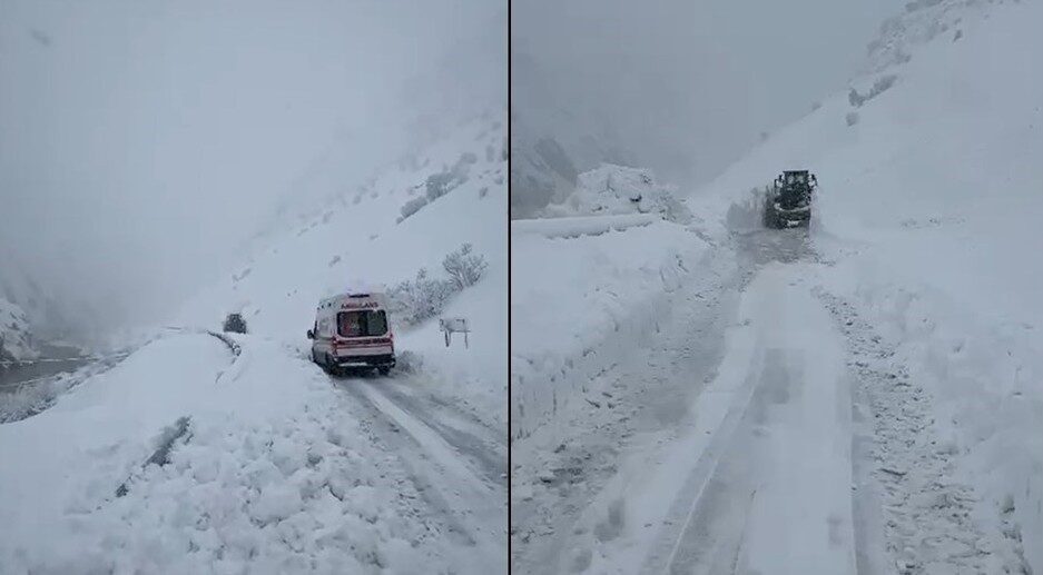 Karayolları 114. Şube Şefliği ve sağlık ekipleri, aniden rahatsızlanan 7
