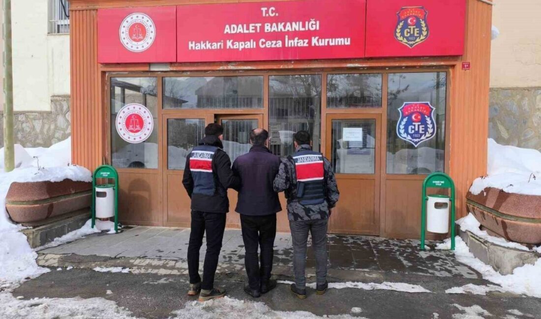 Hakkari’nin Şemdinli ilçesinde hakkında 9 yıl 9 ay kesinleşmiş hapis
