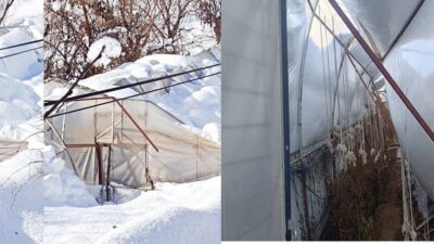 Hakkari-Çukurca karayolu üzerinde bulunan Çimenli köyünde, yoğun kar yağışı nedeniyle