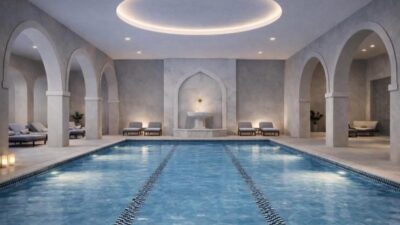 Ankara’nın Haymana ilçesine bağlı Medrese Mahallesi’nde bulunan kaplıca tesisi yıkılarak