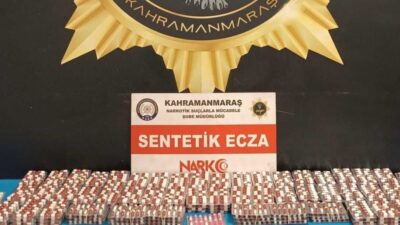 Kahramanmaraş polisinin yaptığı çalışmada 10 bin 807 adet uyuşturucu hap