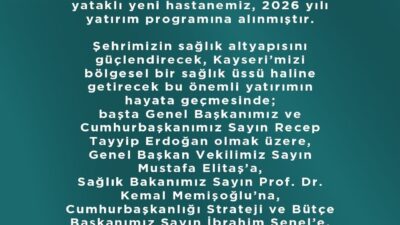 AK Parti Kayseri İl Başkanı Hüseyin Okandan, Erciyes Üniversitesi Tıp