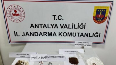 Antalya’nın İbradı ilçesinde jandarma ekiplerince düzenlenen operasyonda uyuşturucu madde ele