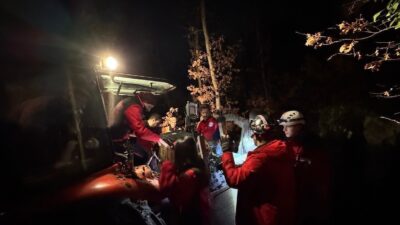 AFAD’dan gelen ihbar üzerine, Süpürtü köyü taş ocağı civarında iki