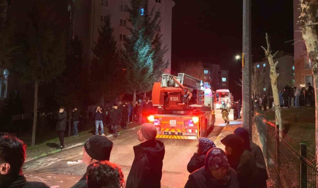 Bursa’nın İnegöl ilçesinde bir apartman dairesinde çıkan yangında, 1’i çocuk