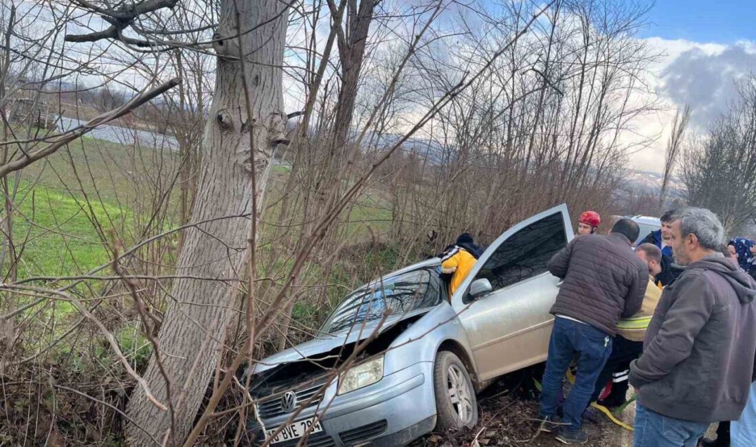 Bursa’nın İnegöl ilçesinde meydana gelen tek taraflı kazada, kontrolden çıkan