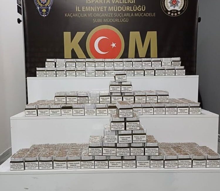 Isparta’da polis ekiplerince yürütülen çalışmalar kapsamında 40 bin adet doldurulmuş