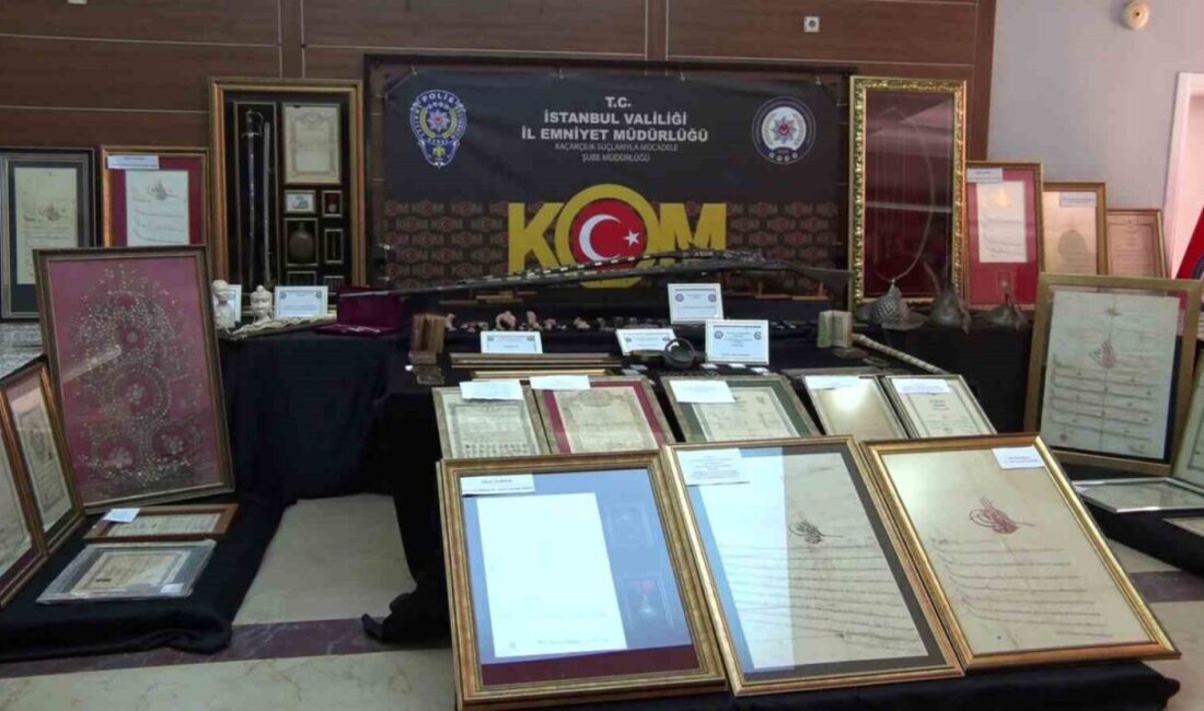 İstanbul’da tarihi eser kaçakçılığına yönelik düzenlenen operasyonda, farklı dönemlere ait