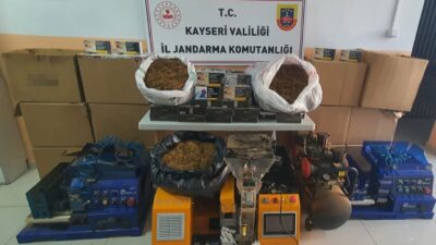 Kayseri’de jandarma ekipleri tarafından yapılan kaçakçılık operasyonunda 2 şahıs gözaltına