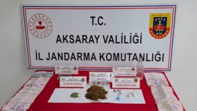 Aksaray’da uyuşturucu imal ve ticaretini yapan şahıslara yönelik operasyon yapan