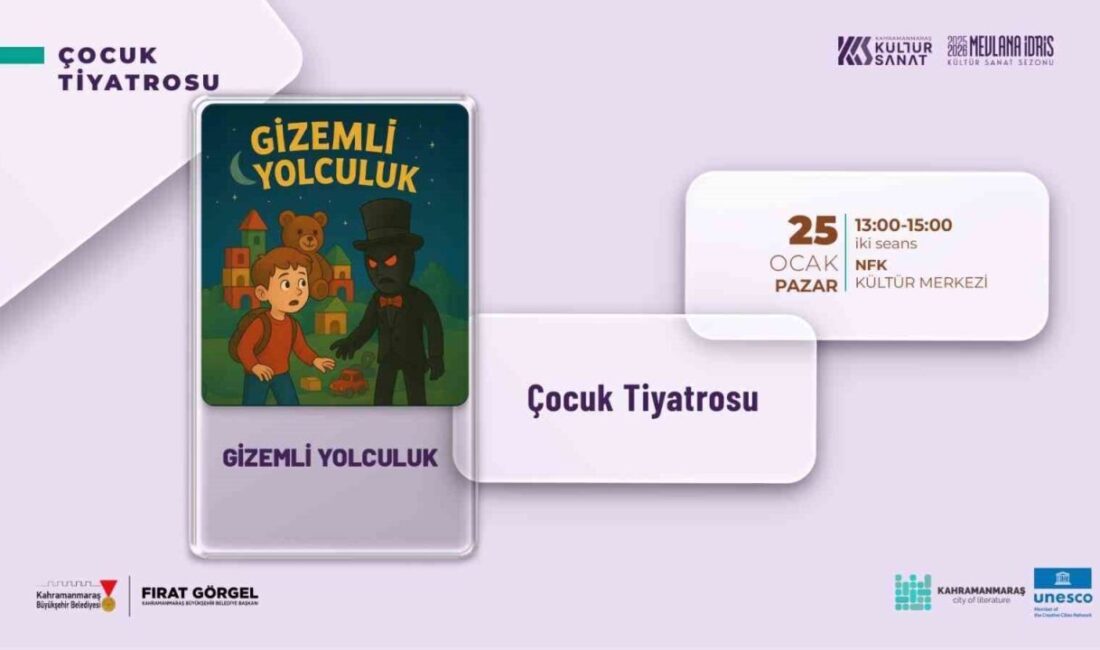 Kahramanmaraş Büyükşehir Belediyesi, 25 Ocak Pazar günü NFK Kültür Merkezi’nde