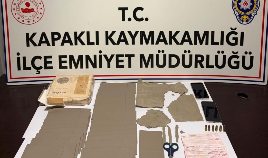 Tekirdağ’ın Kapaklı ilçesinde polis ekiplerince gerçekleştirilen uyuşturucu madde operasyonunda yakalanan