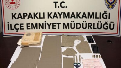Tekirdağ’ın Kapaklı ilçesinde polis ekiplerince gerçekleştirilen uyuşturucu madde operasyonunda yakalanan