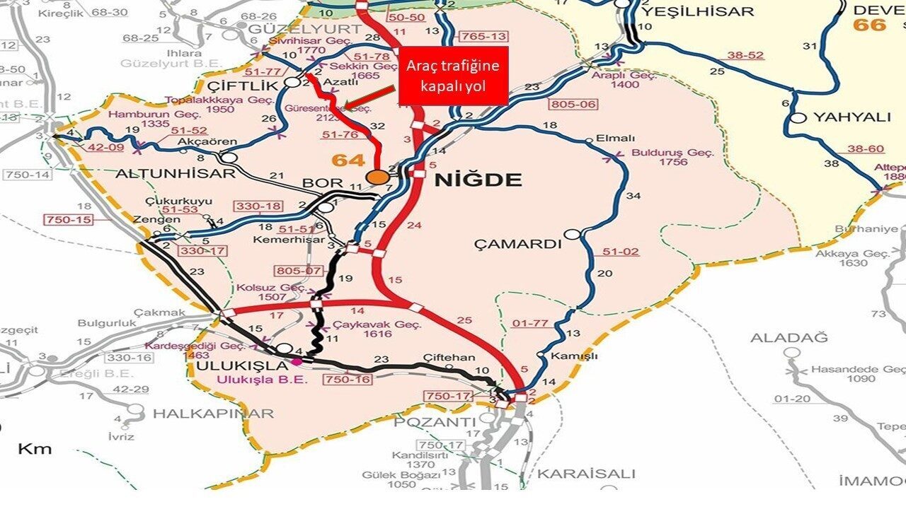 Niğde Valiliği, etkili olan kar yağışı ve tipi nedeniyle kentte