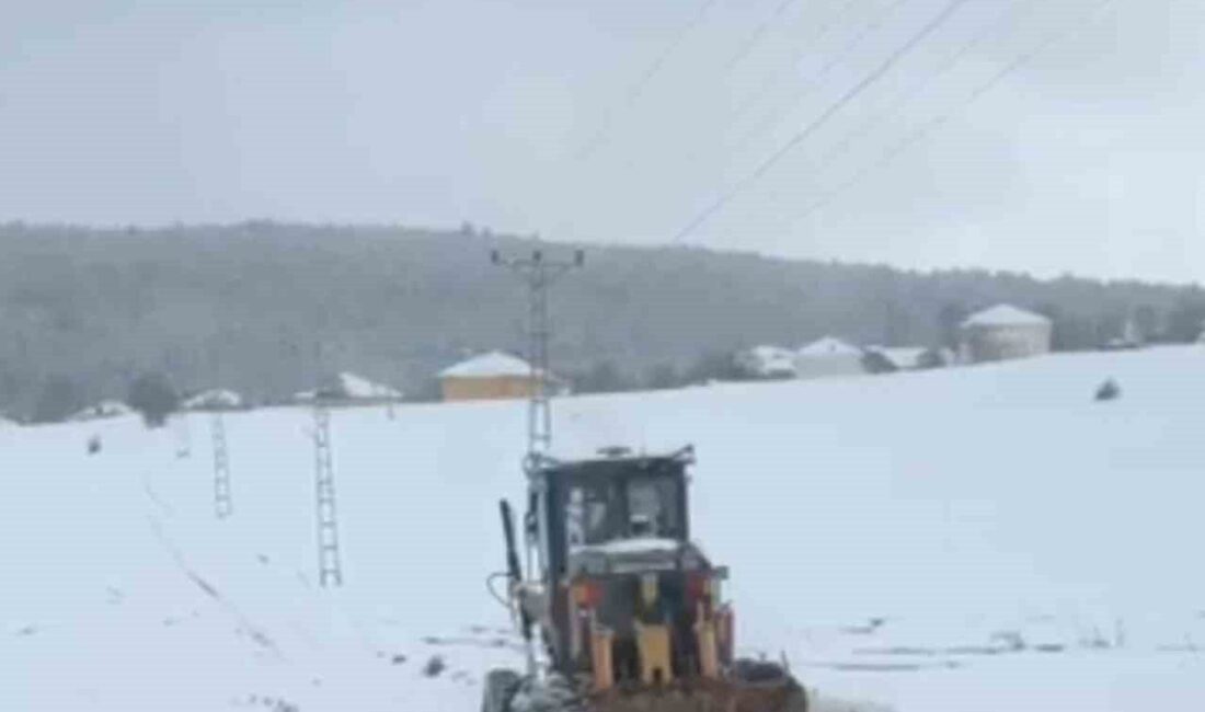 Karabük’te etkili olan kar yağışı nedeniyle il genelinde çok sayıda