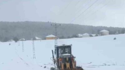 Karabük’te etkili olan kar yağışı nedeniyle il genelinde çok sayıda