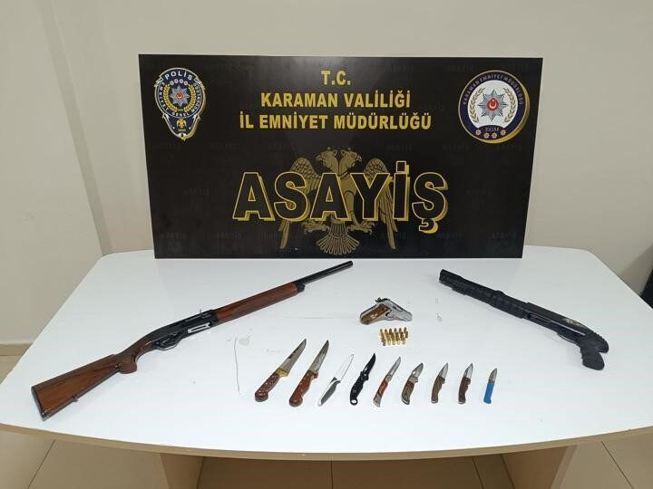 Karaman’da polisin yaptığı uygulamalarda 5 bin 307 adet uyuşturucu hap