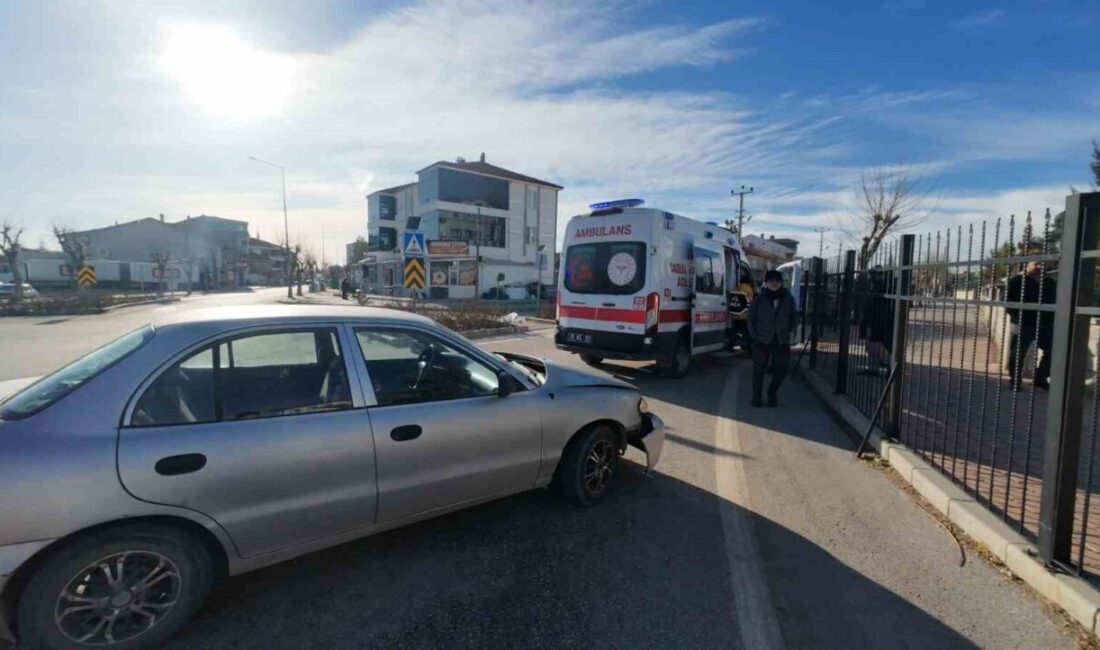 Karaman’da otomobil ile cipin kavşakta çarpışması sonucu meydana gelen trafik
