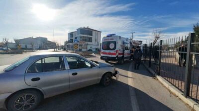 Karaman’da otomobil ile cipin kavşakta çarpışması sonucu meydana gelen trafik