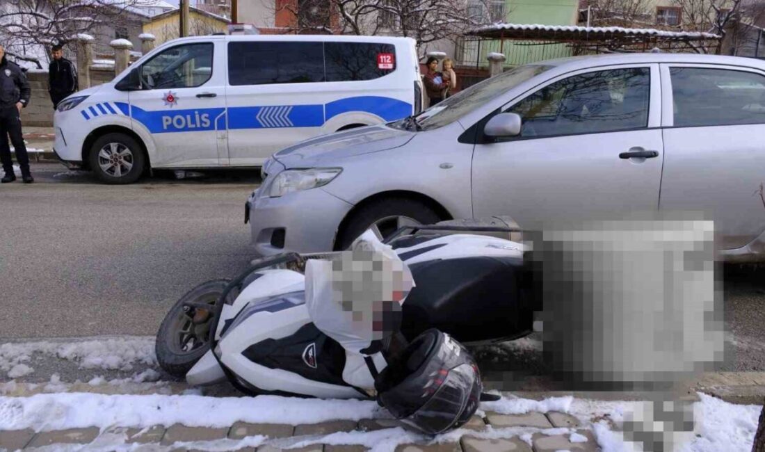 Karaman’da otomobil ile çarpışan motokuryenin sürücüsü yaralandı. Kaza, Zembilli Ali