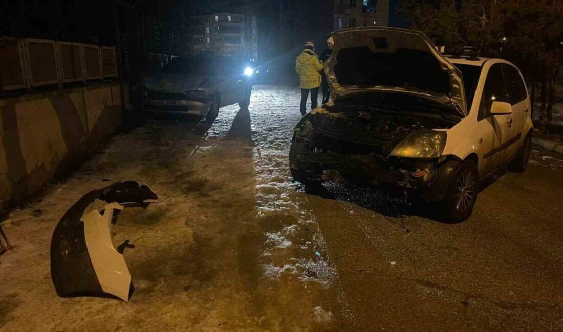 Karaman’da park halindeki araçlara çarpan otomobilin sürücüsü aracını bırakıp kaza
