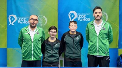 Karatay Belediyespor Kulübü Masa Tenisi Takımı sporcuları Muhammed Said Oğuz