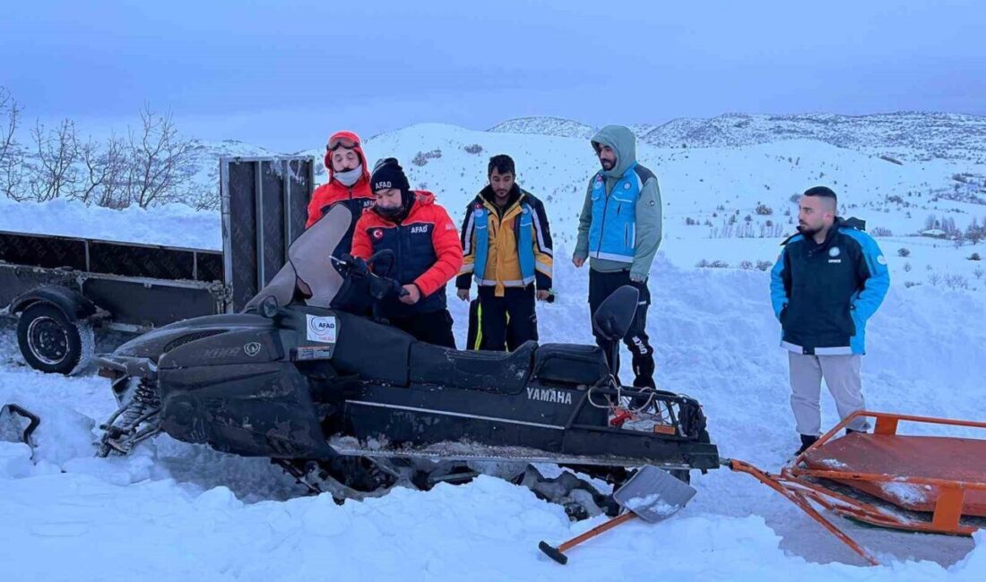 Tunceli’nin Pertek ilçesinde solunum sıkıntısı yaşayan 74 yaşındaki hasta, AFAD,