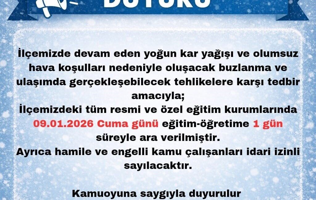 Bingöl’ün Karlıova ilçesinde etkili olan yoğun kar yağışı ve olumsuz