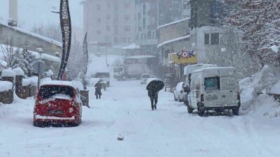 Bingöl’ün Karlıova ilçesinde kar yağışı tekrar başladı. Karlıova ilçesi, geçen