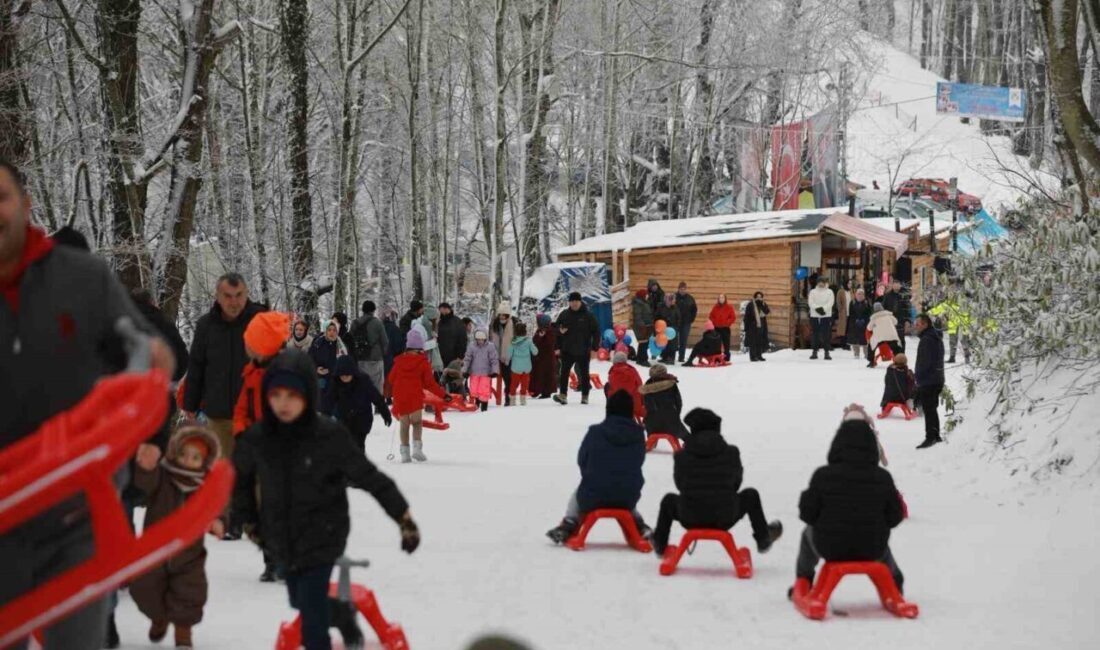 Sakarya’da etkisini gösteren kar yağışı sonrası şehrin yüksek kesimleri beyaza