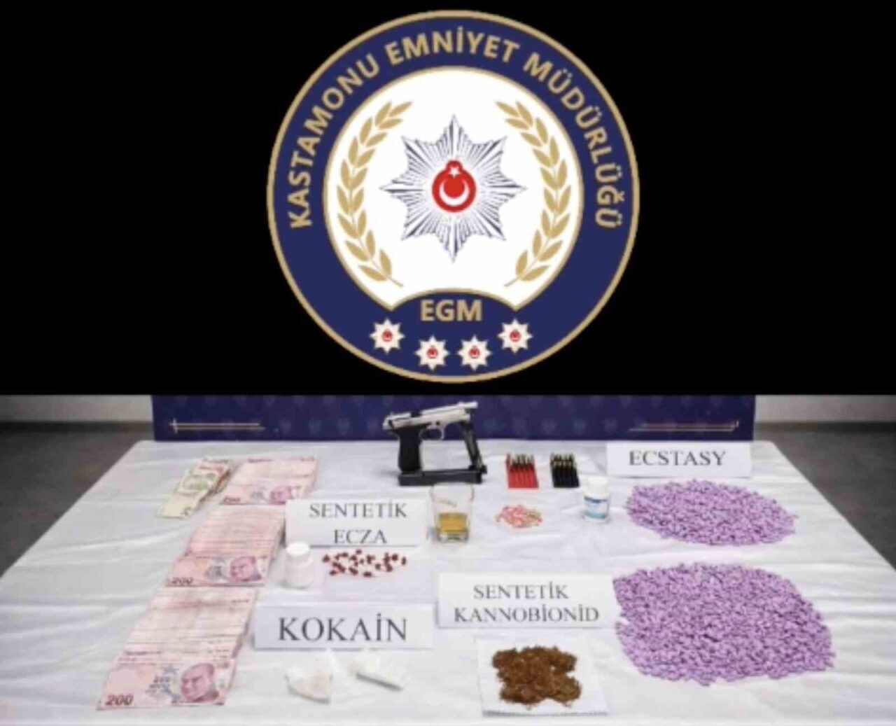 Kastamonu’nun Tosya ilçesinde polis ekiplerince düzenlenen uyuşturucu operasyonlarında gözaltına alınan