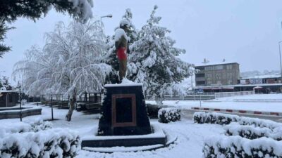 Samsun’un Kavak ilçesinde gece saatlerinde başlayan kar yağışı, sabaha karşı