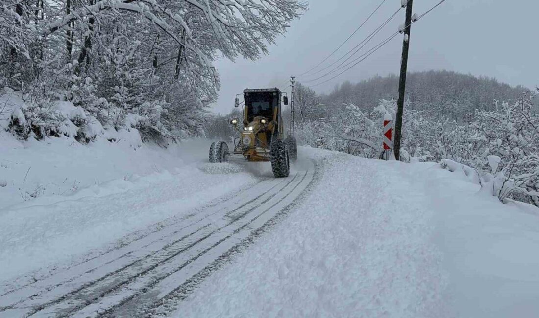 Samsun Büyükşehir Belediyesi kavak yol işleri müdürlüğü Kavak’ta karla mücadele