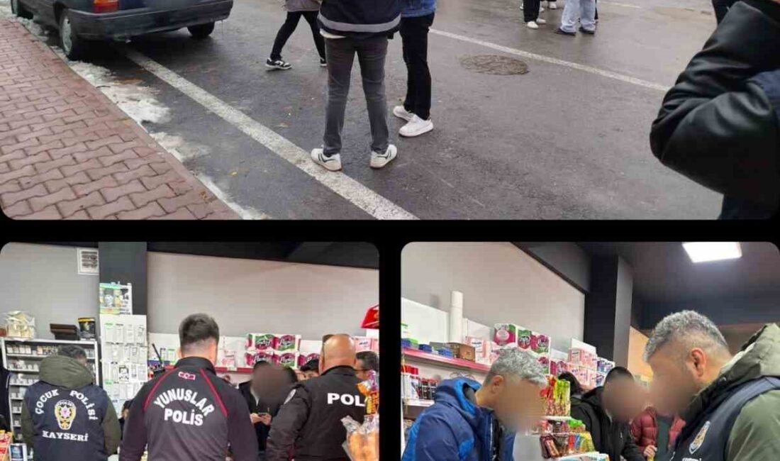 Kayseri’de polis ekipleri tarafından okullarda güveni sağlama adına yapılan çalışmalarda,